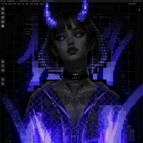 Girl NFT shrine animation